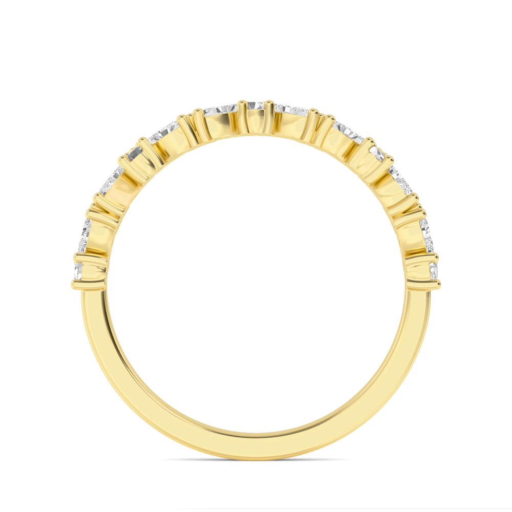 14K Yellow Gold Diamond Stackable Band
