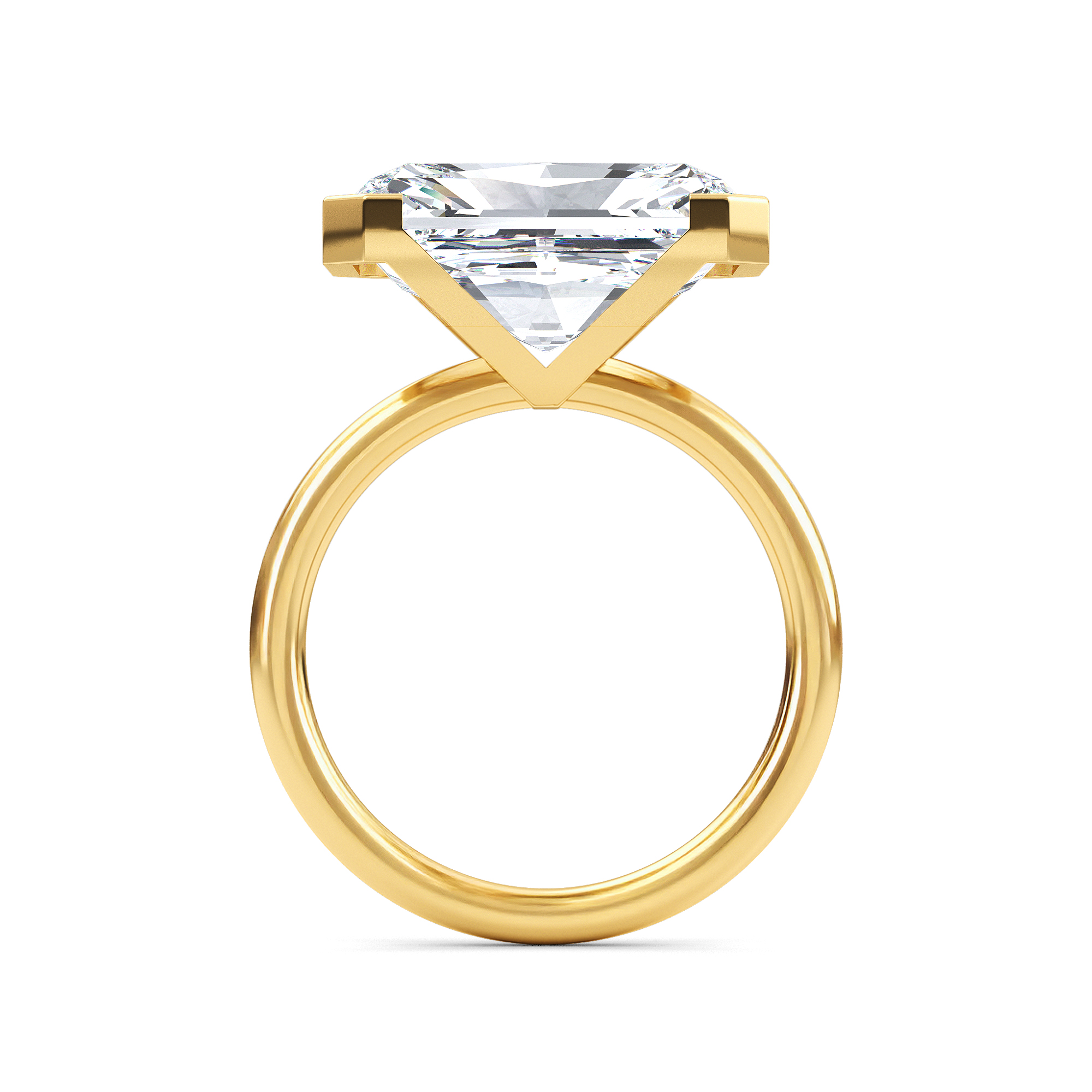 14K Yellow Gold Diamond Engagement Ring