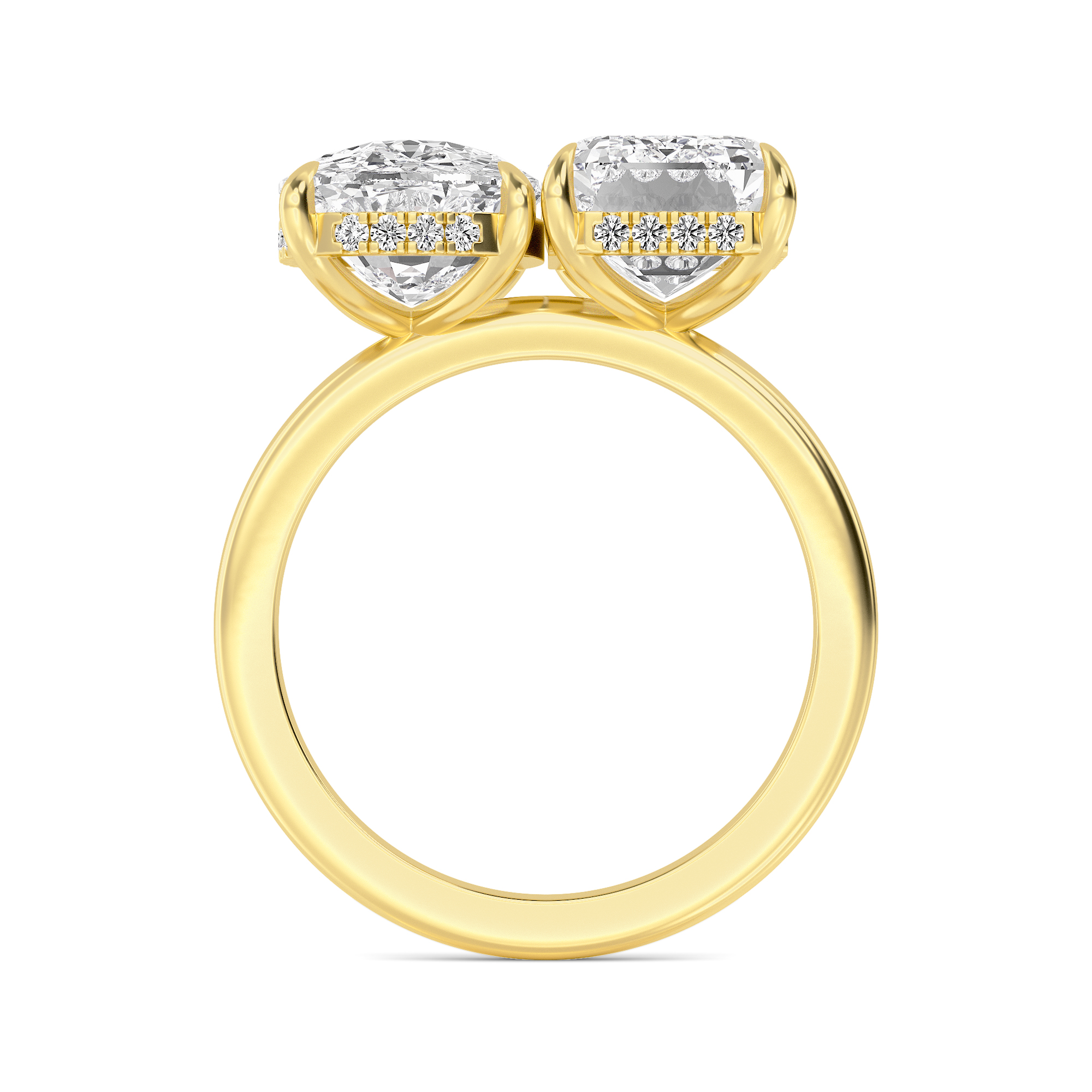 14K Yellow Gold Diamond Engagement Ring