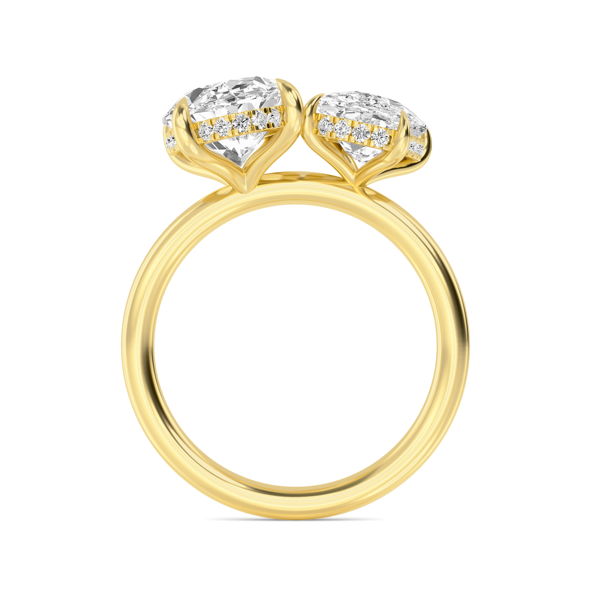 14K Yellow Gold Diamond Engagement Ring