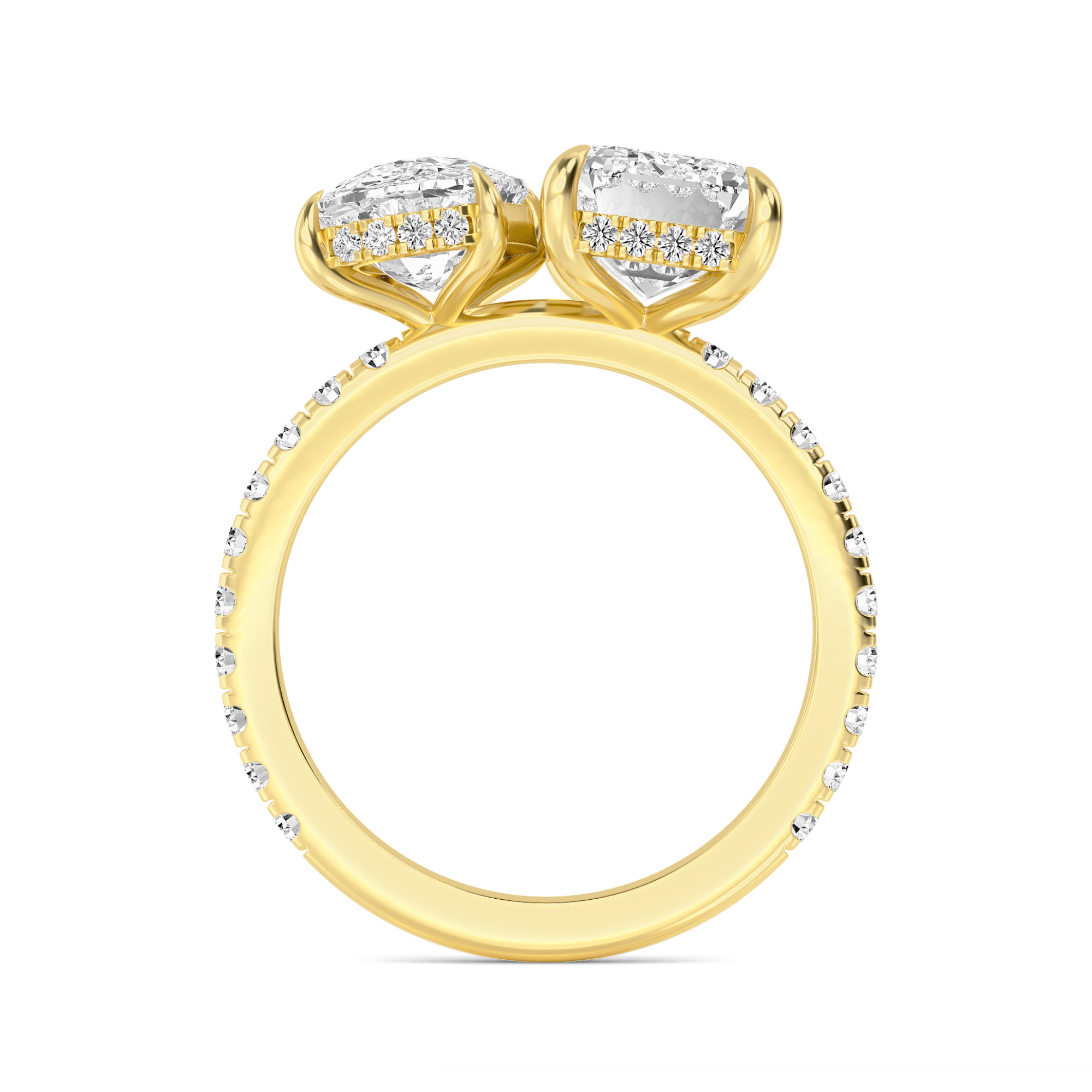 14K Yellow Gold Diamond Engagement Ring