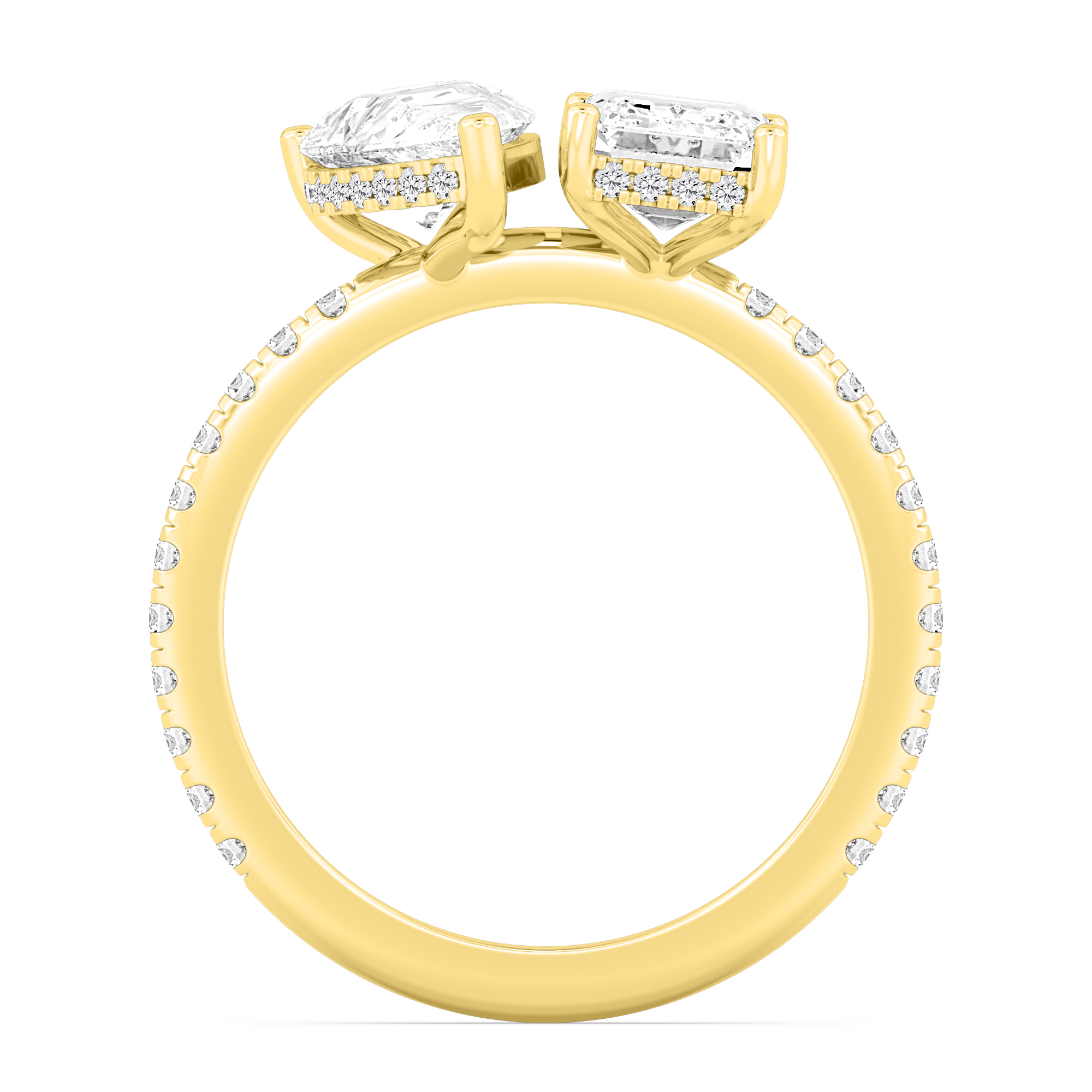 14K Yellow Gold Diamond Engagement Ring