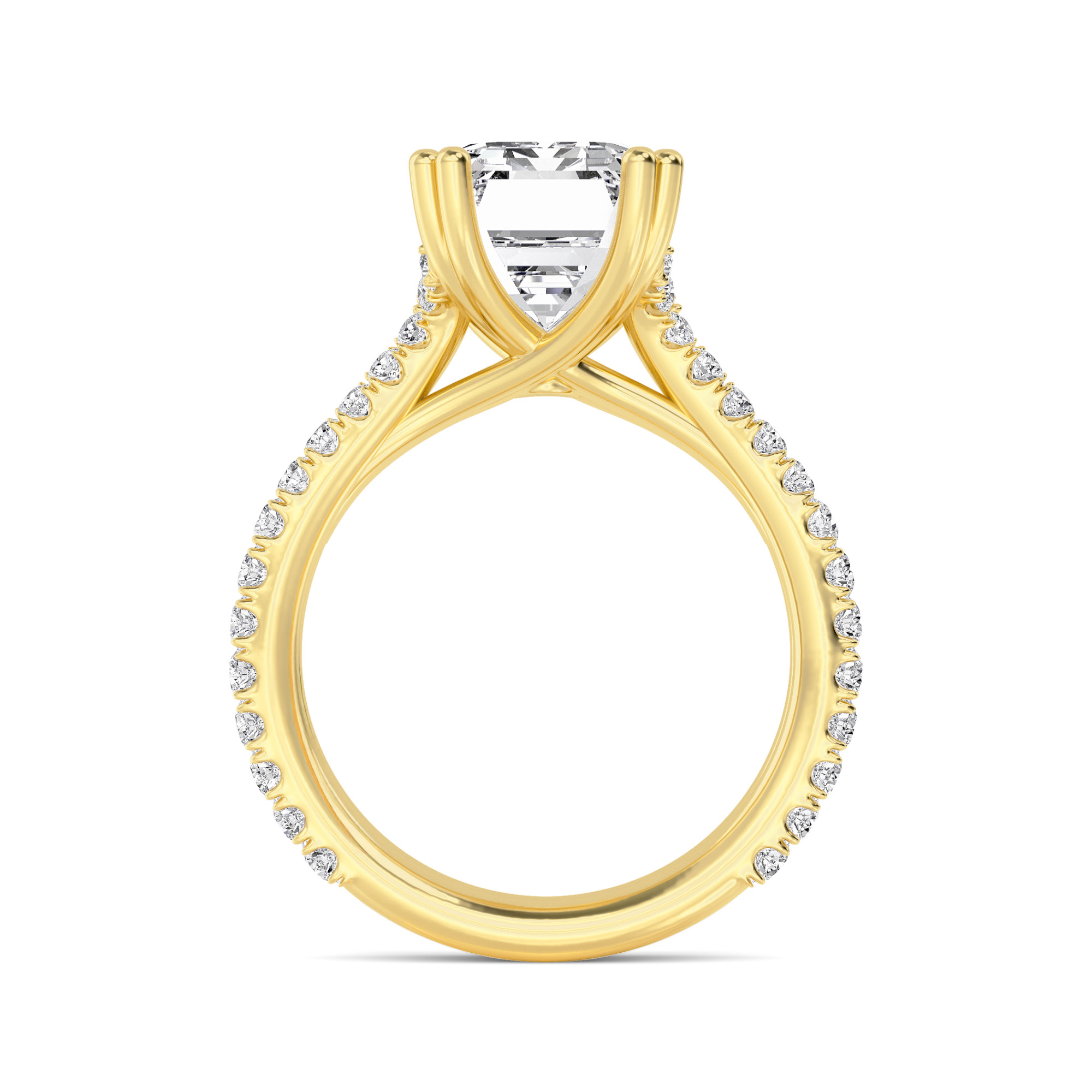 14K Yellow Gold Diamond Engagement Ring