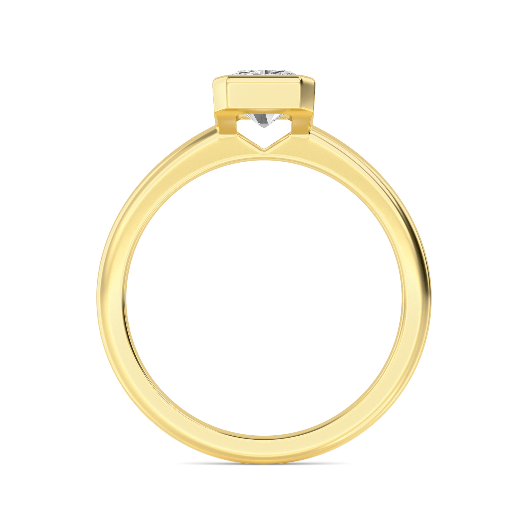 14K Yellow Gold Diamond Engagement Ring