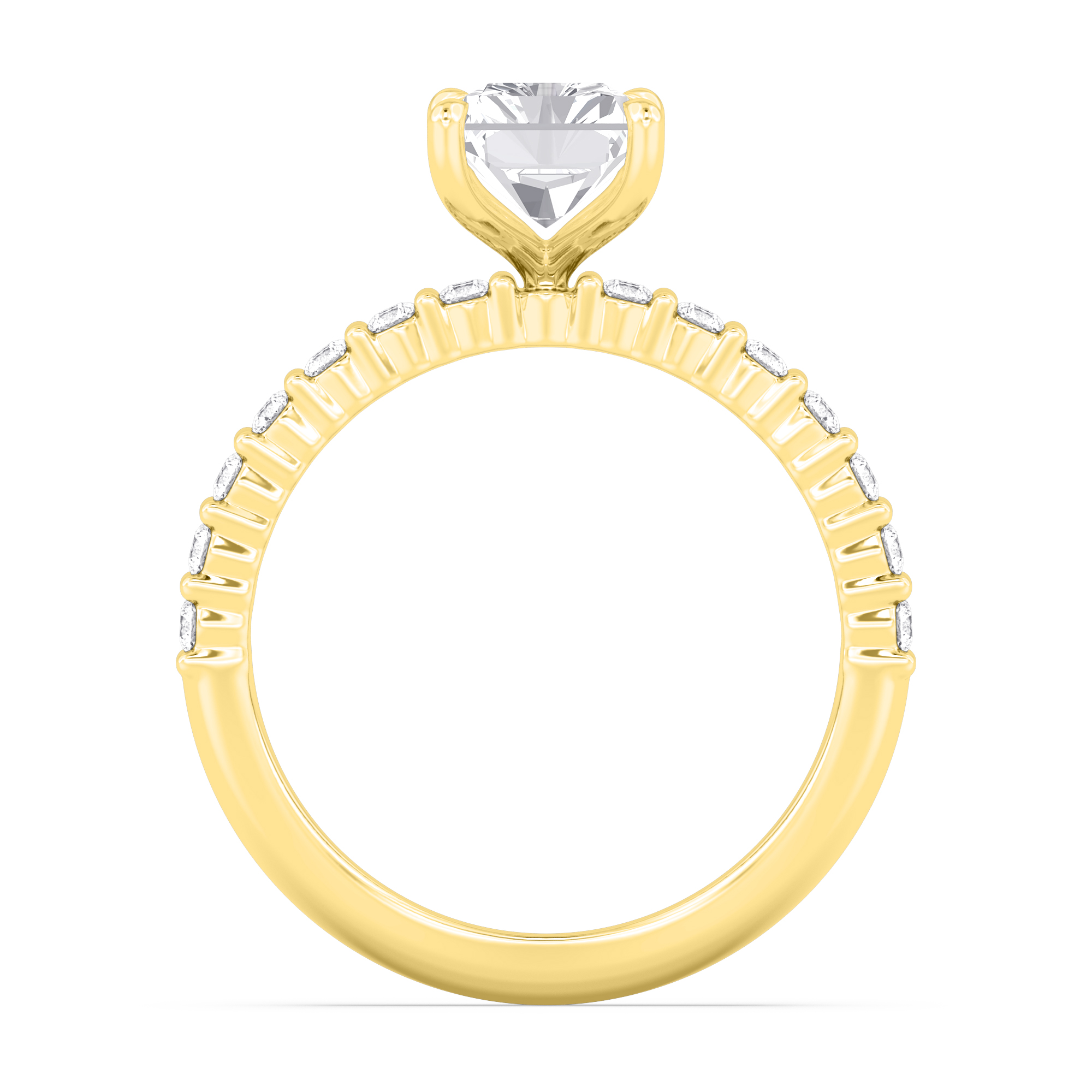 14K Yellow Gold Diamond Engagement Ring