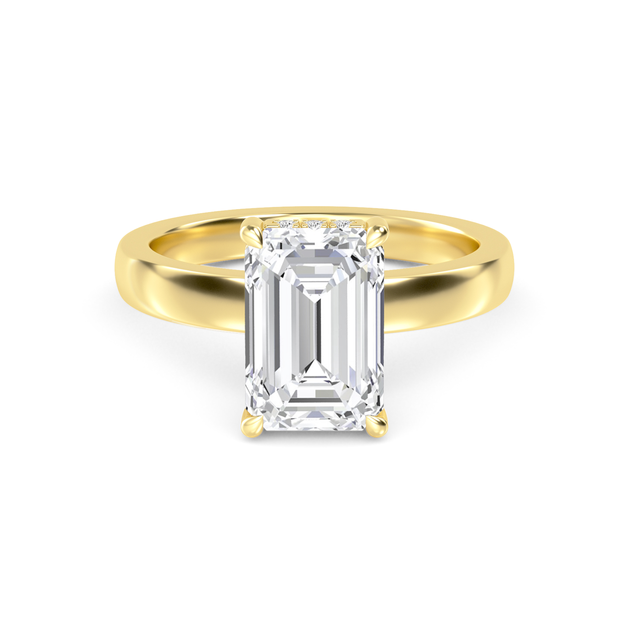 14K Yellow Gold Diamond Engagement Ring