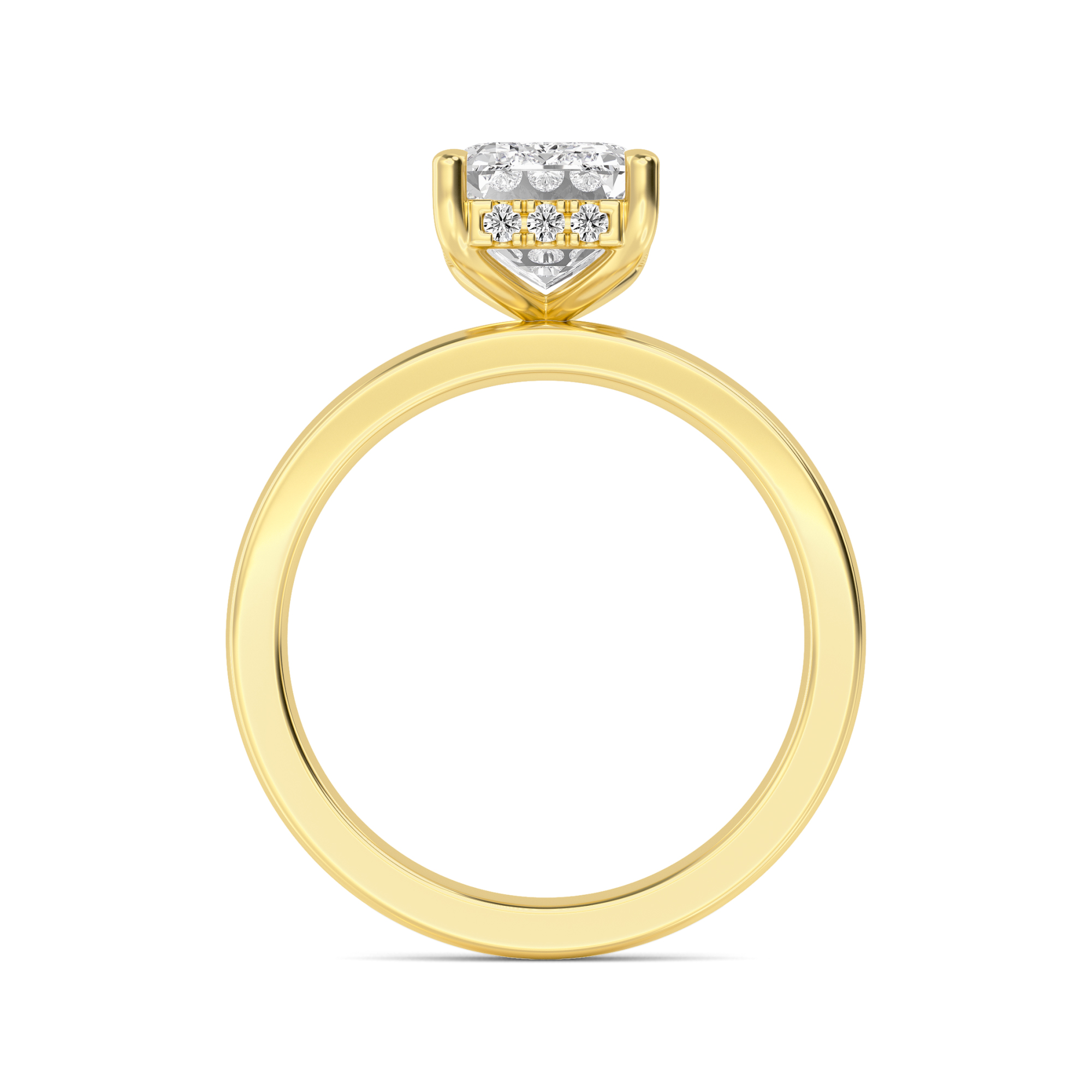 14K Yellow Gold Diamond Engagement Ring