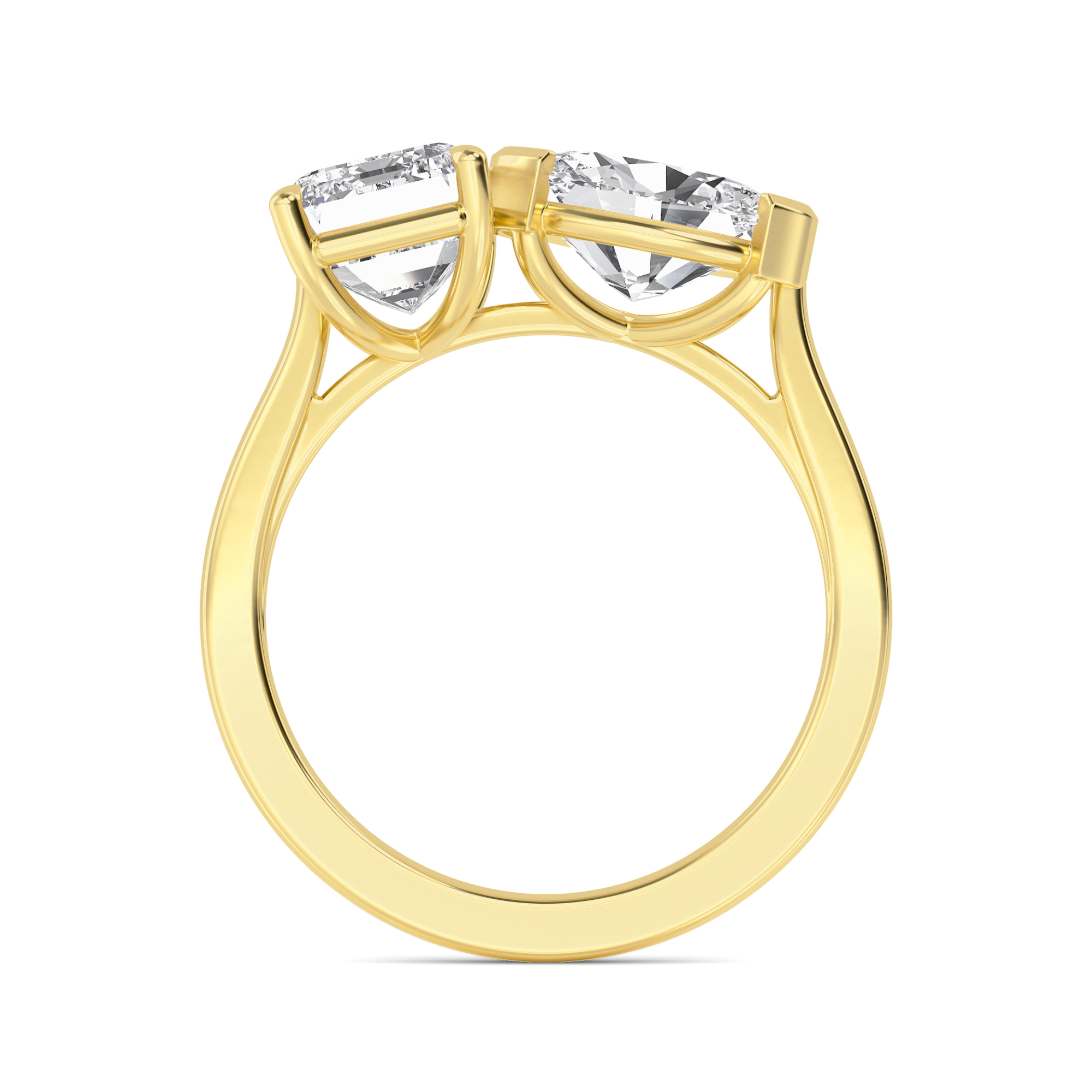 14K Yellow Gold Diamond Engagement Ring