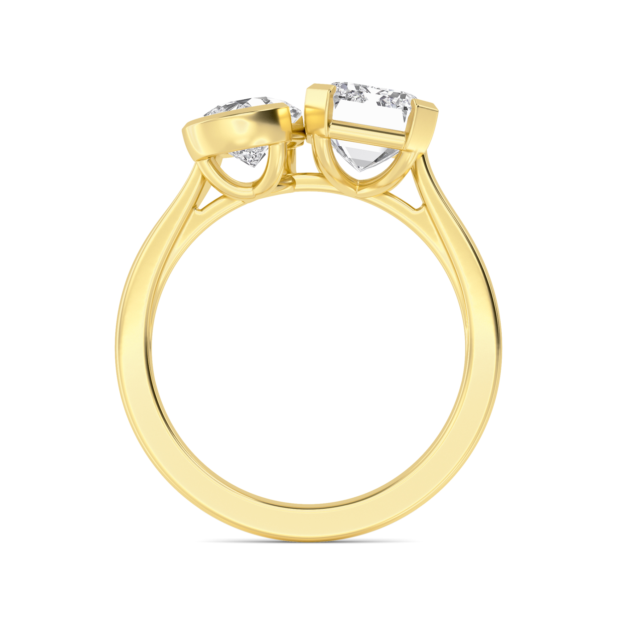 14K Yellow Gold Diamond Engagement Ring