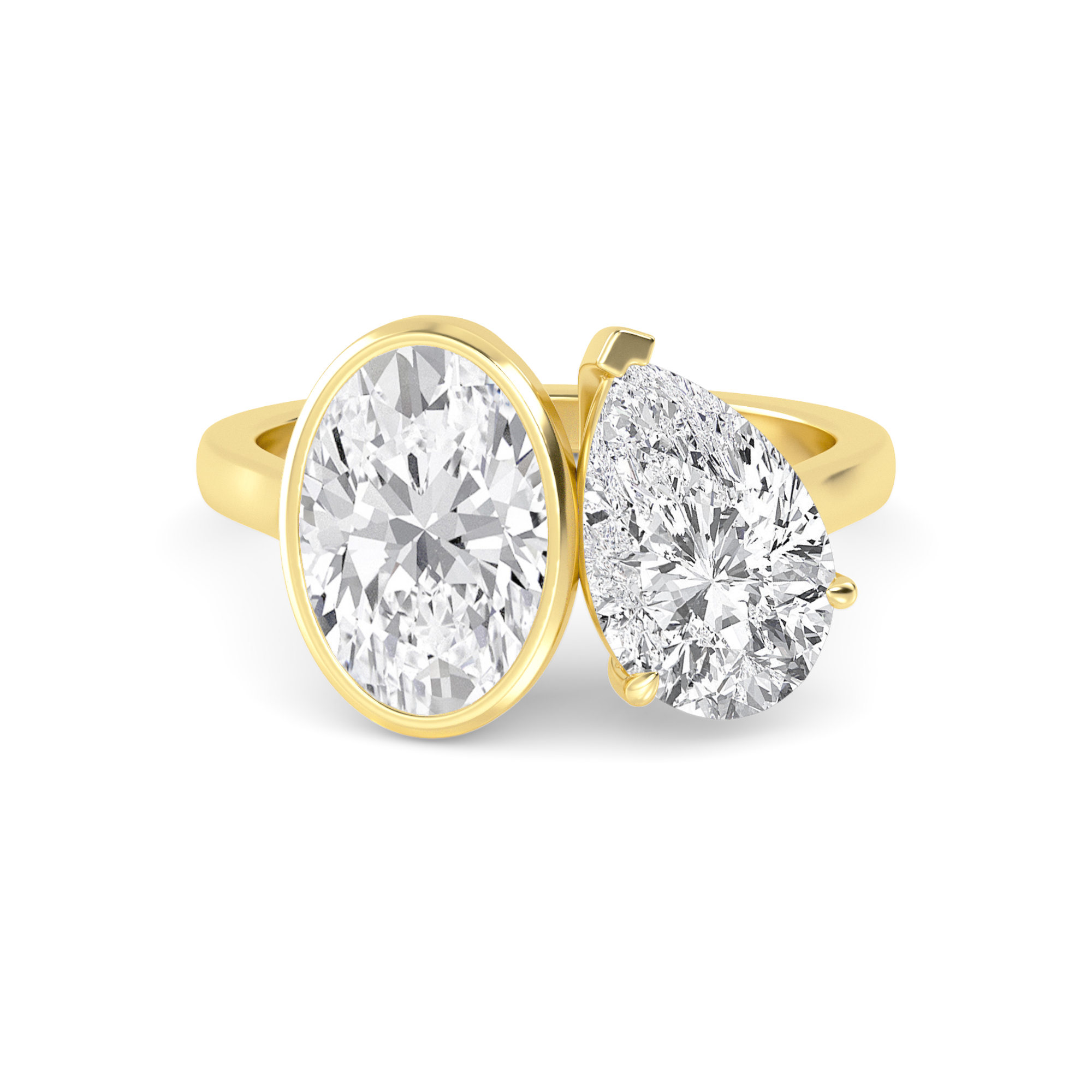 14K Yellow Gold Diamond Engagement Ring
