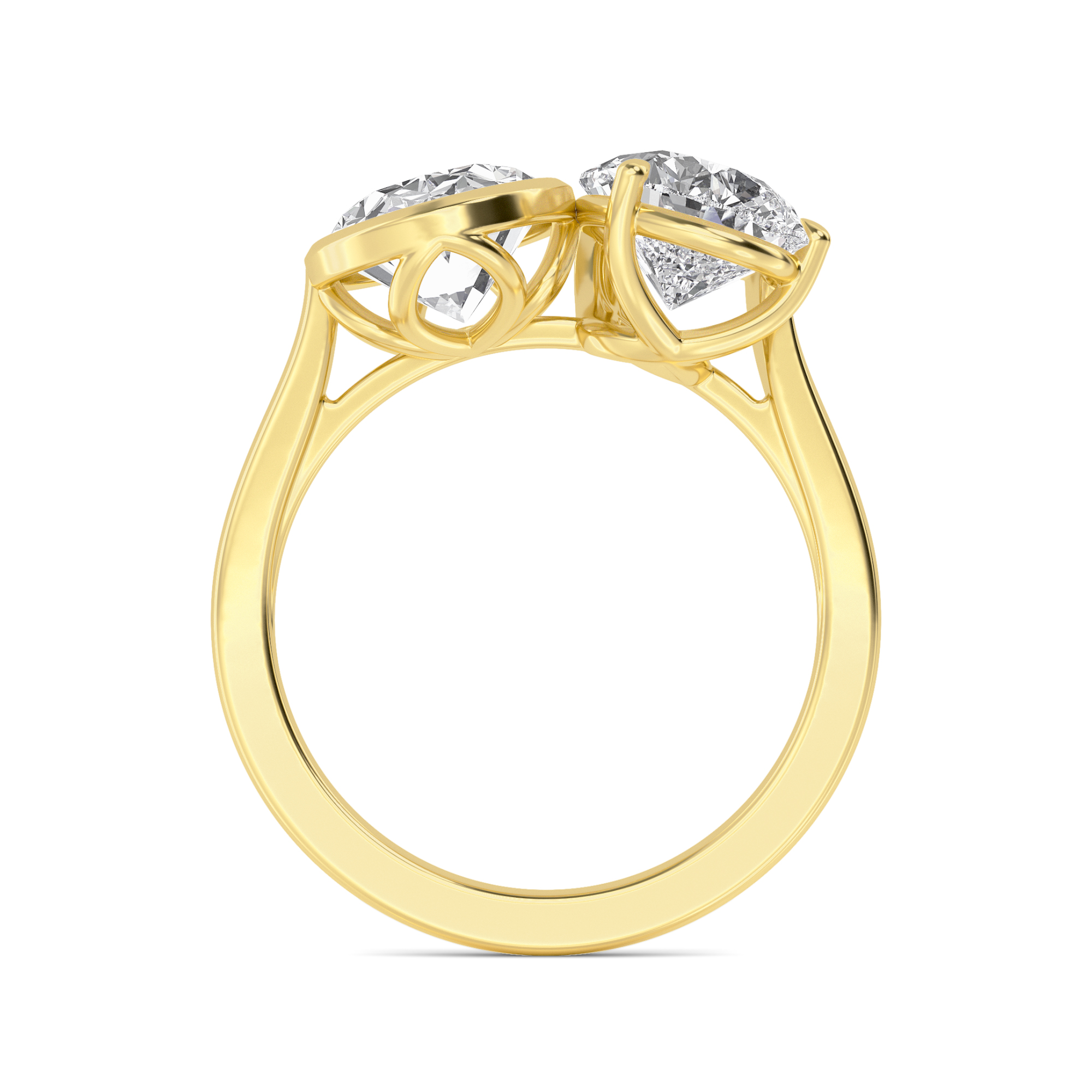 14K Yellow Gold Diamond Engagement Ring