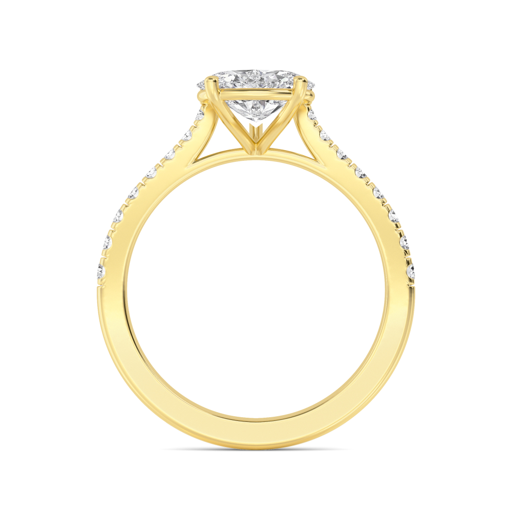 14K Yellow Gold Diamond Toi Et Moi Rings