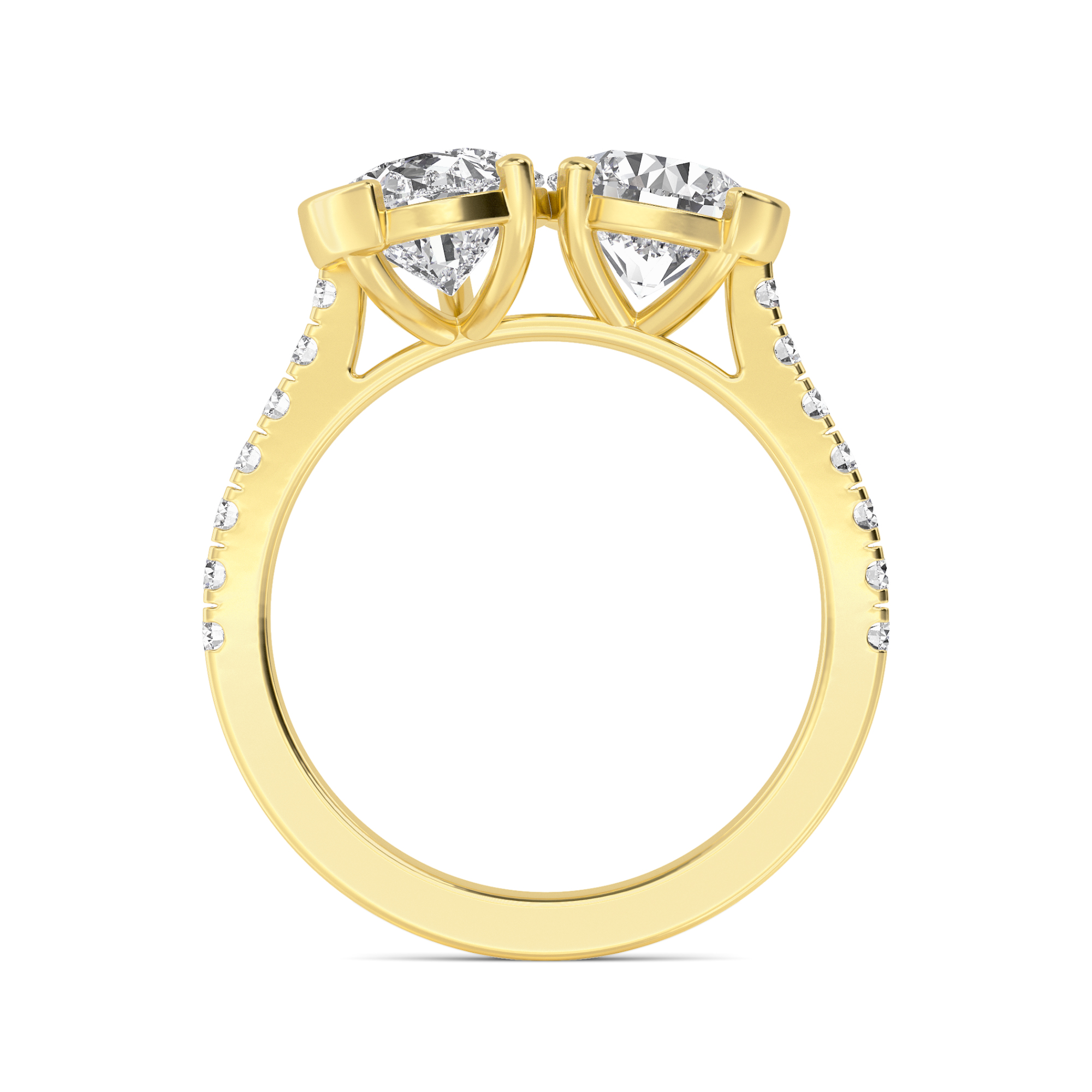 14K Yellow Gold Diamond Engagement Ring