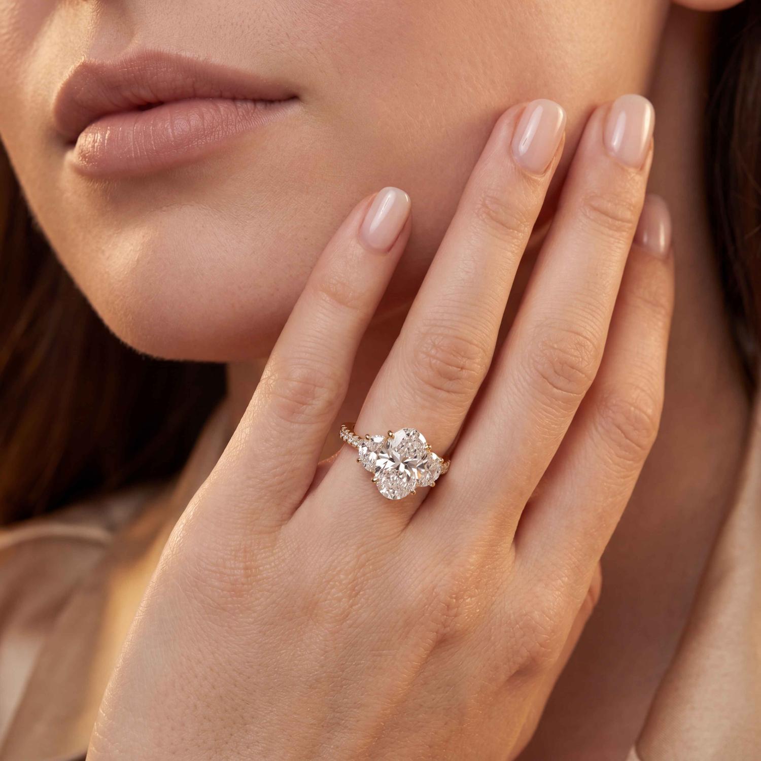 14K Yellow Gold Diamond Engagement Rings