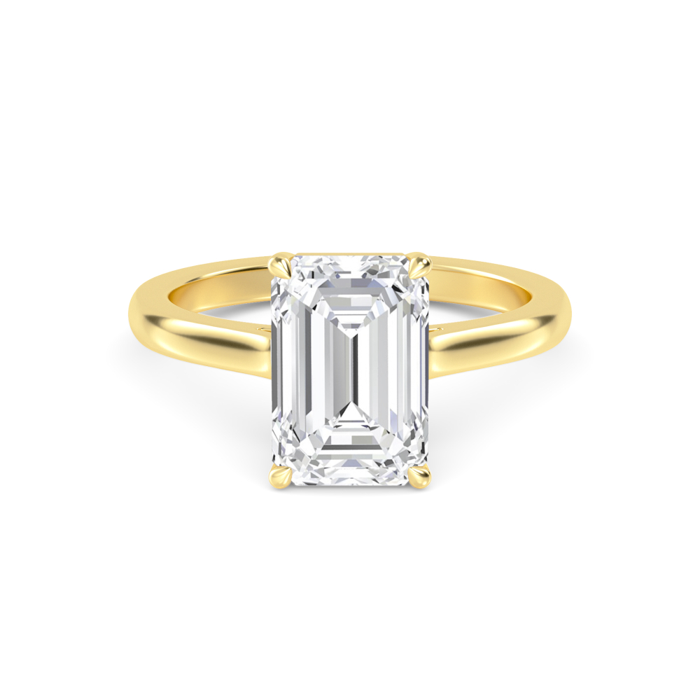 14K Yellow Gold Diamond Solitaire Rings
