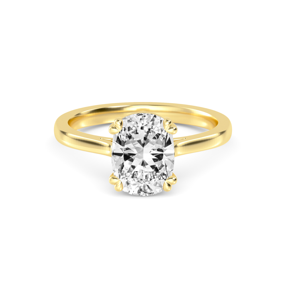 14K Yellow Gold Diamond Solitaire Rings
