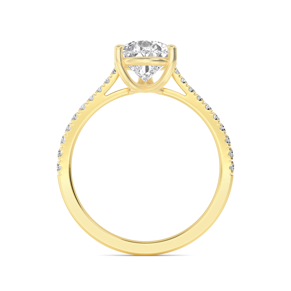 14K Yellow Gold Diamond Solitaire Rings