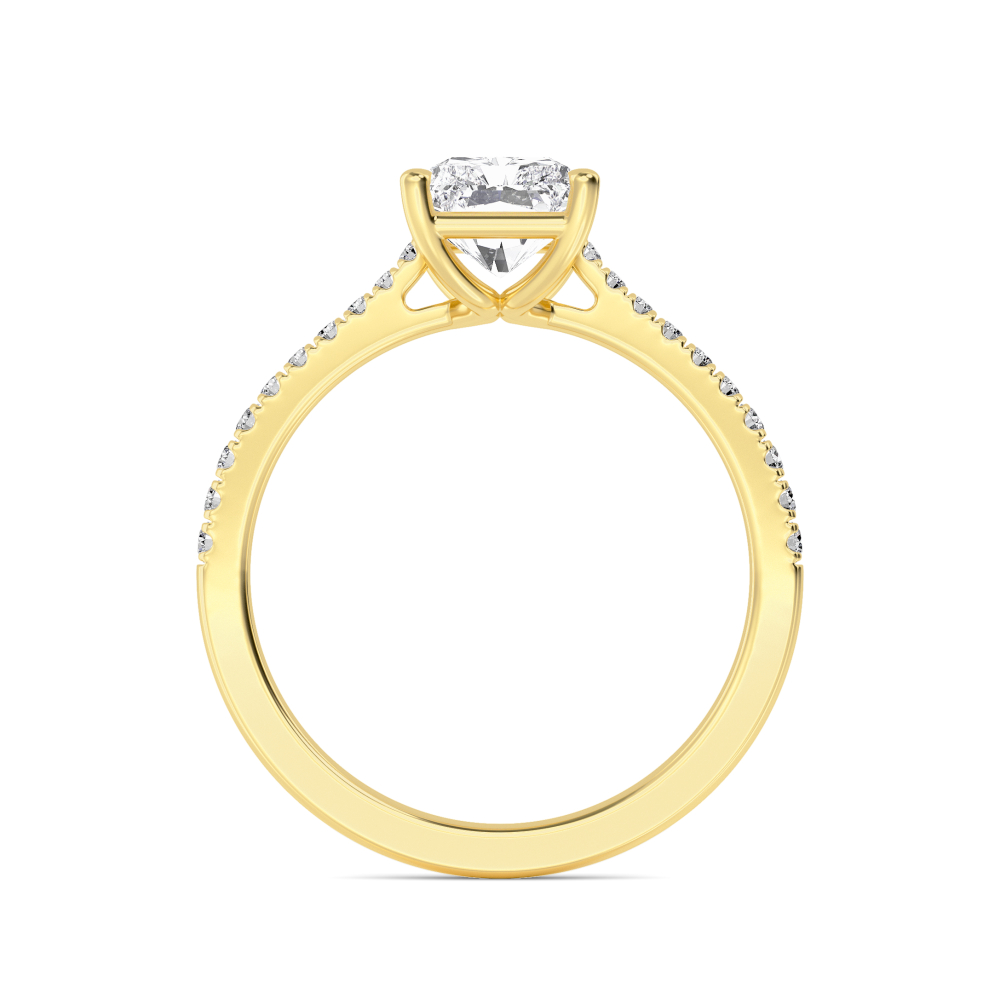 14K Yellow Gold Diamond Solitaire Rings