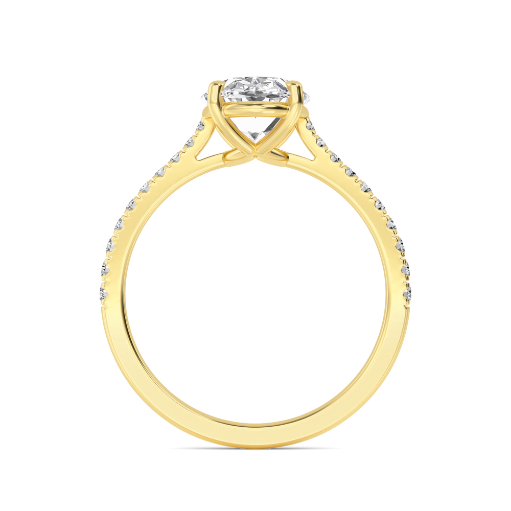 14K Yellow Gold Diamond Solitaire Rings