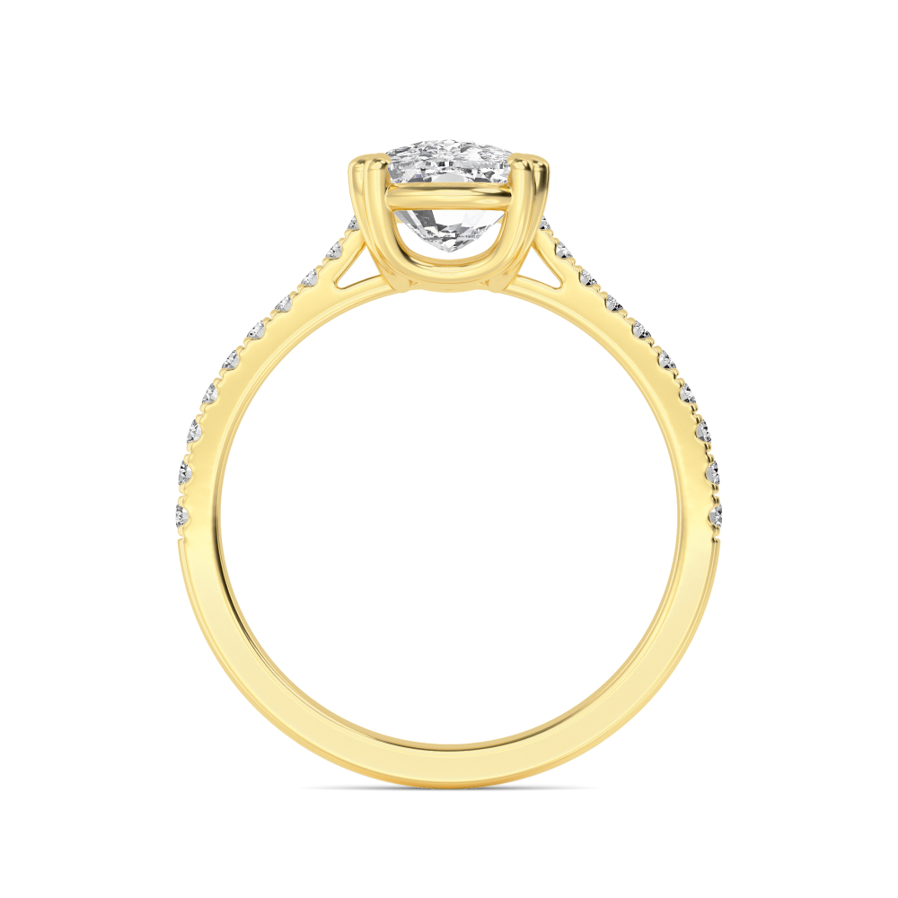 14K Yellow Gold Diamond Solitaire Rings