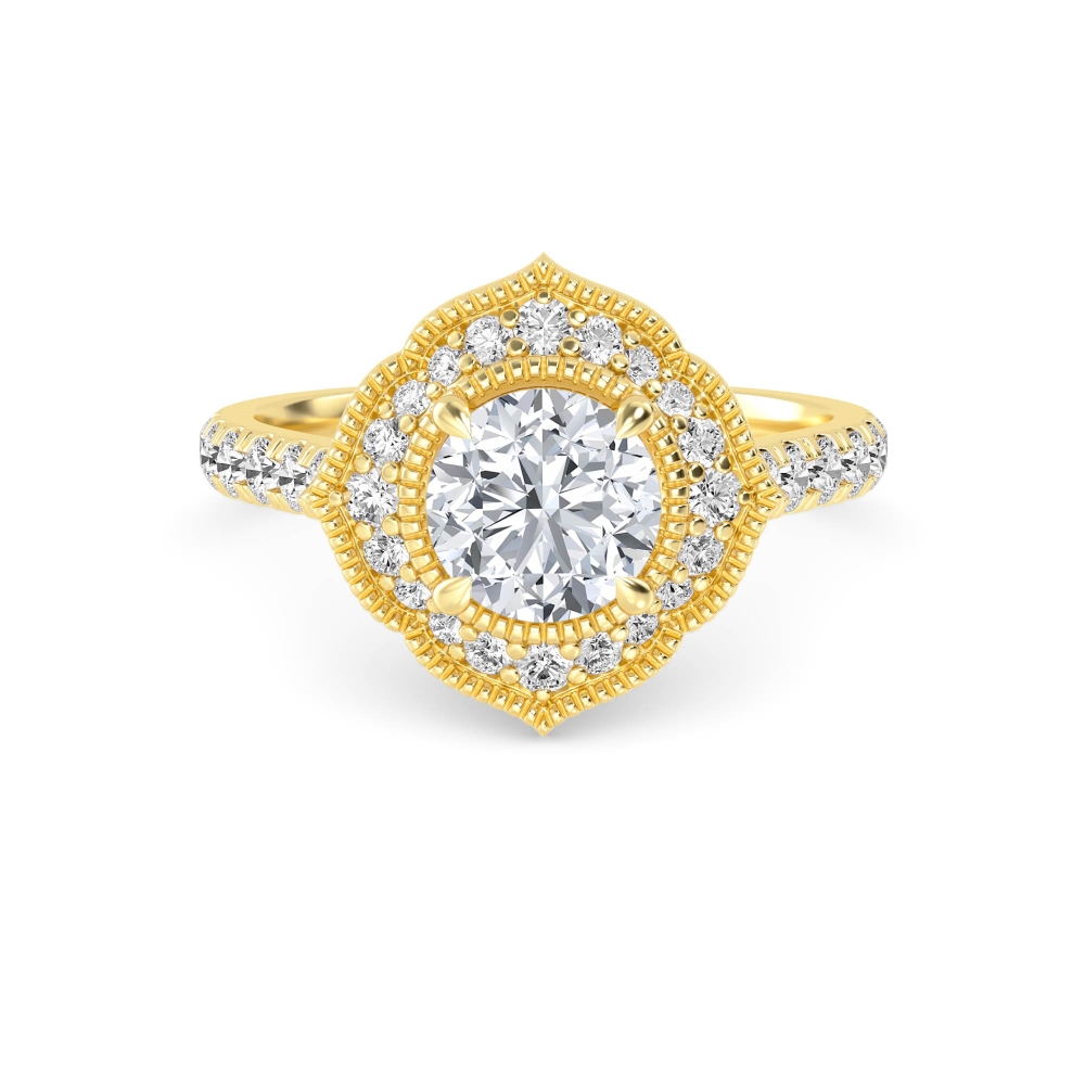 14K Yellow Gold Diamond Solitaire Rings