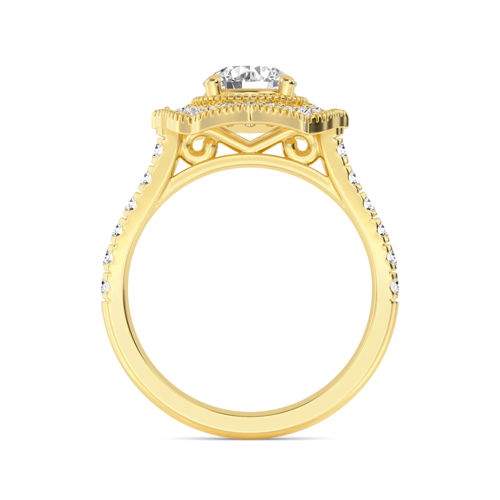 14K Yellow Gold Diamond Solitaire Rings