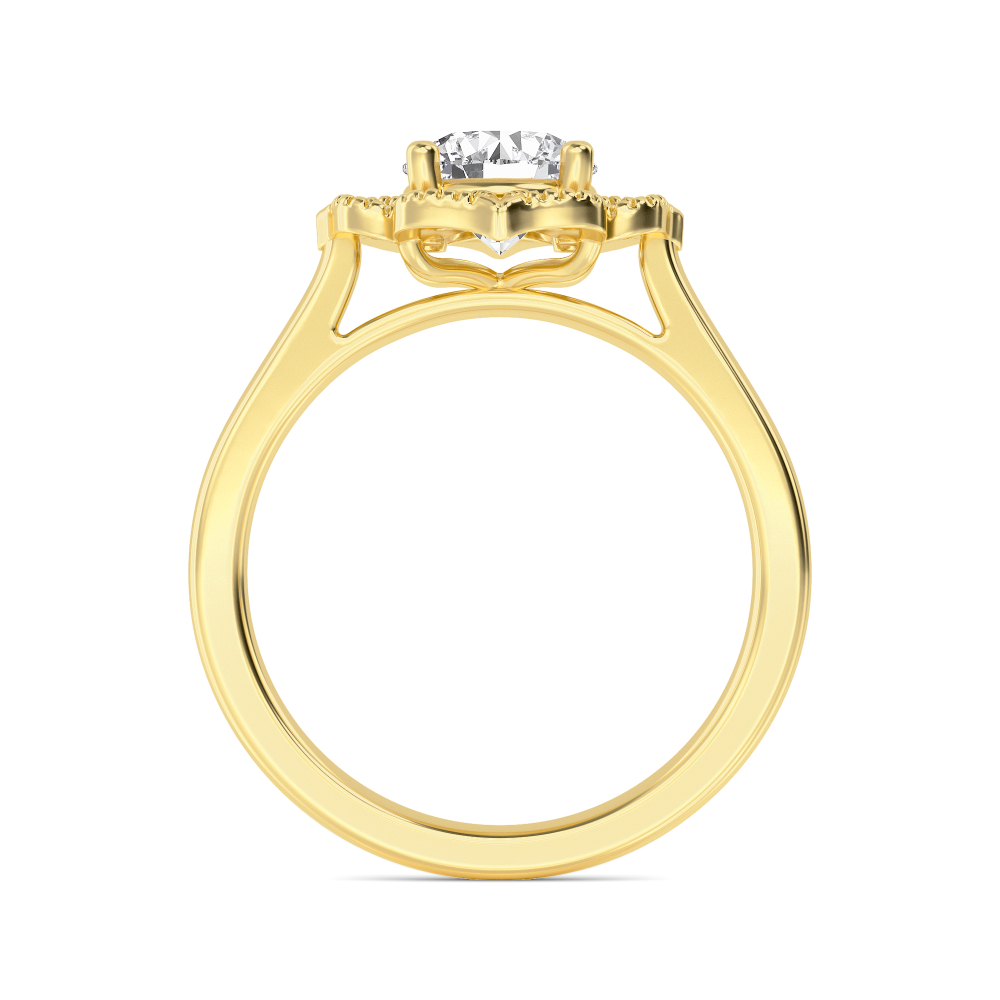 14K Yellow Gold Diamond Solitaire Rings