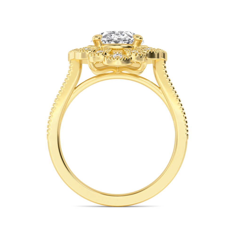 14K Yellow Gold Diamond Solitaire Rings