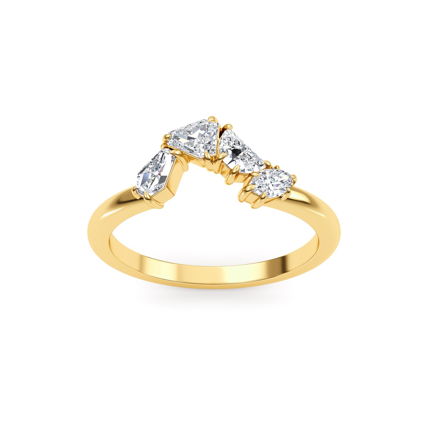 14K Yellow Gold Diamond Ring