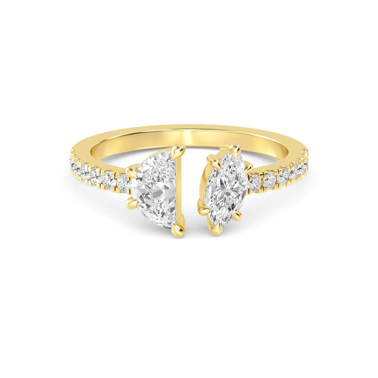 14K Yellow Gold Diamond Ring