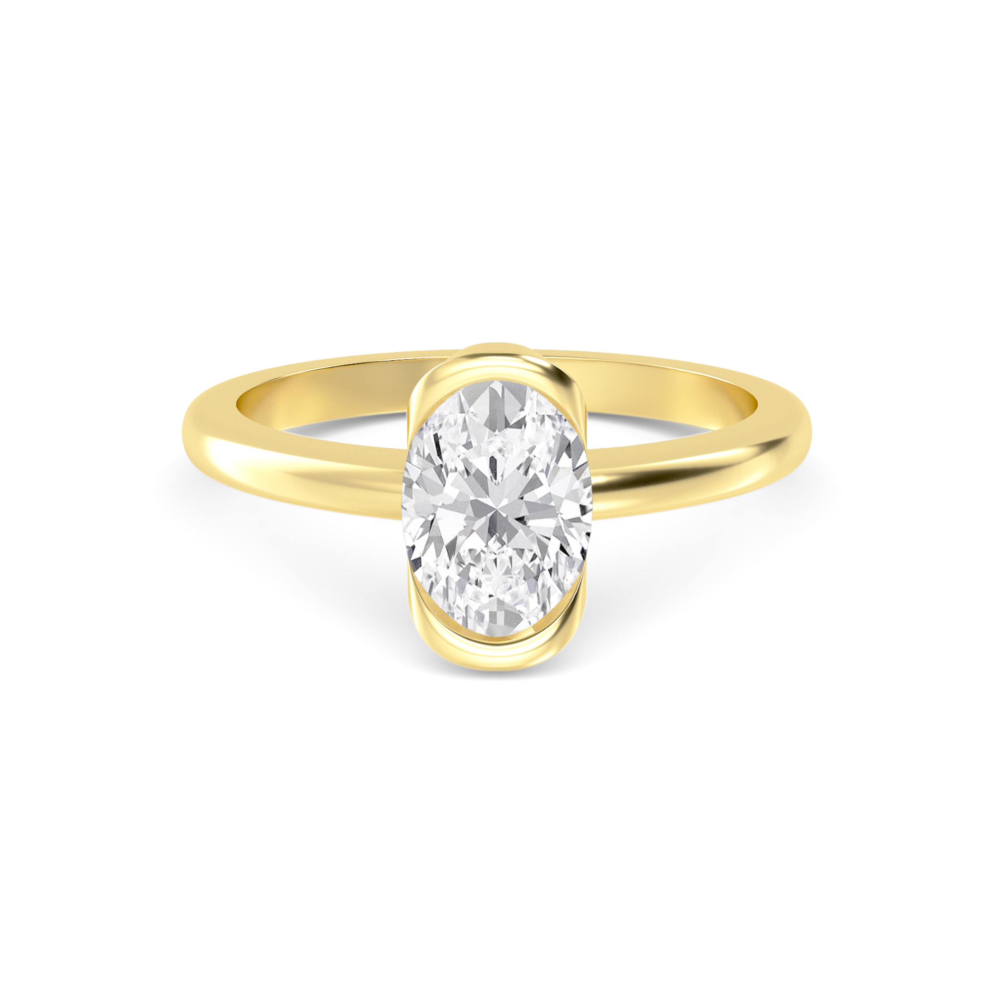 14K Yellow Gold Diamond Engagement Ring