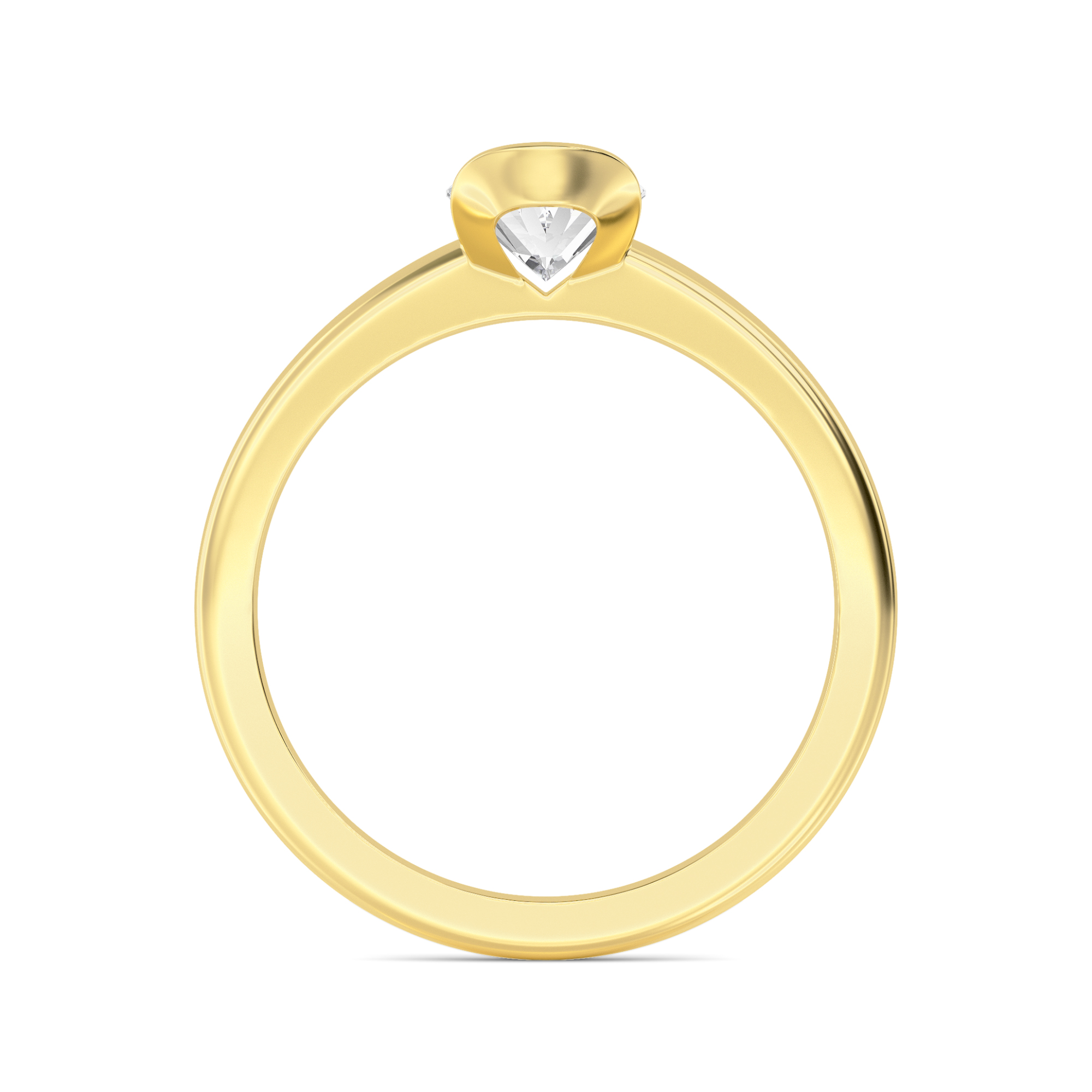 14K Yellow Gold Diamond Engagement Ring