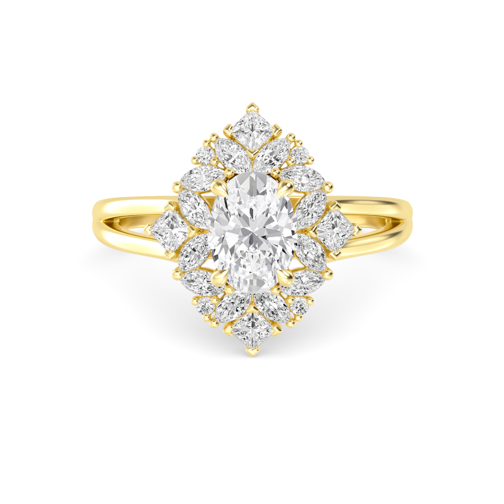14K Yellow Gold Diamond RingsSJR60584OV