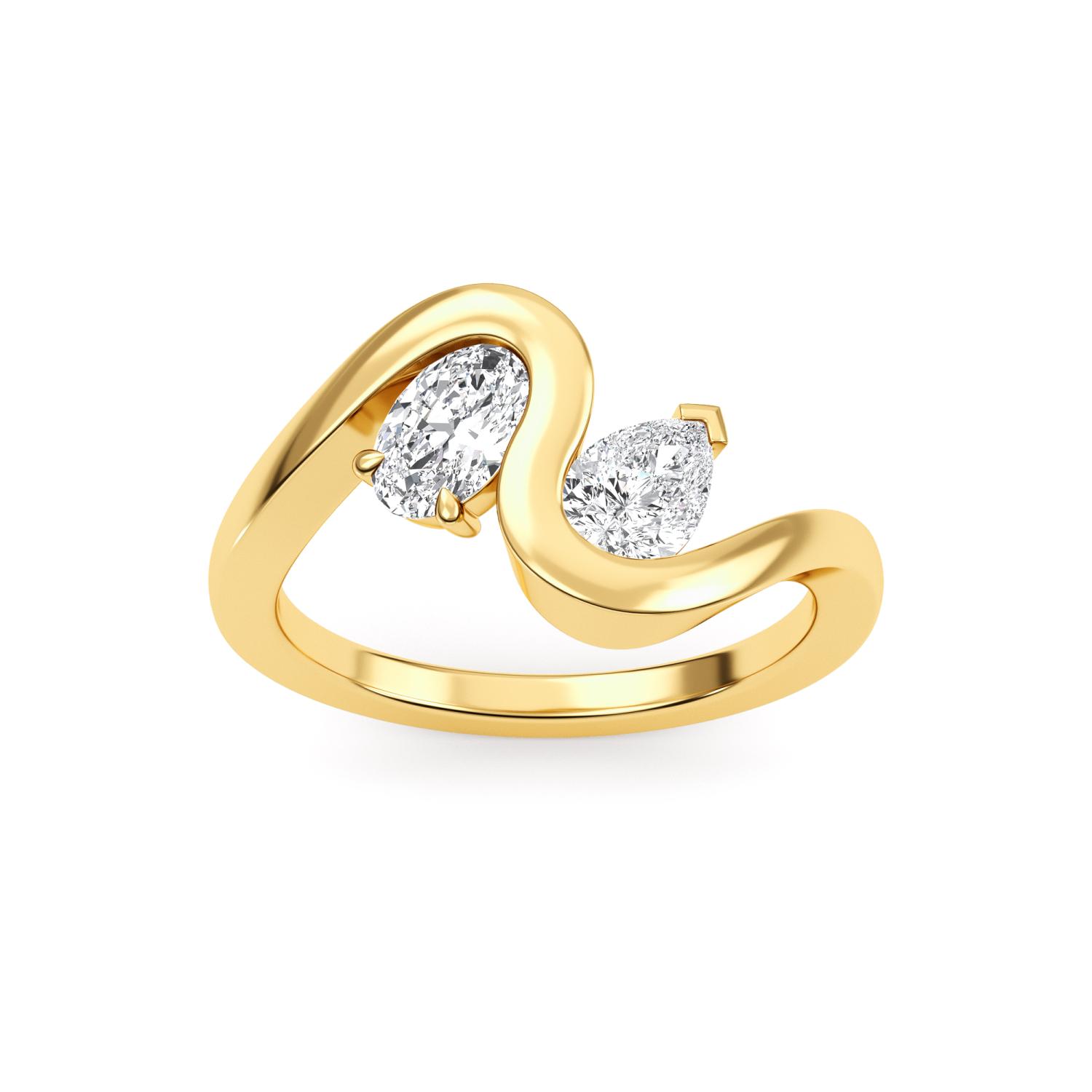 14K Yellow Gold Diamond Ring