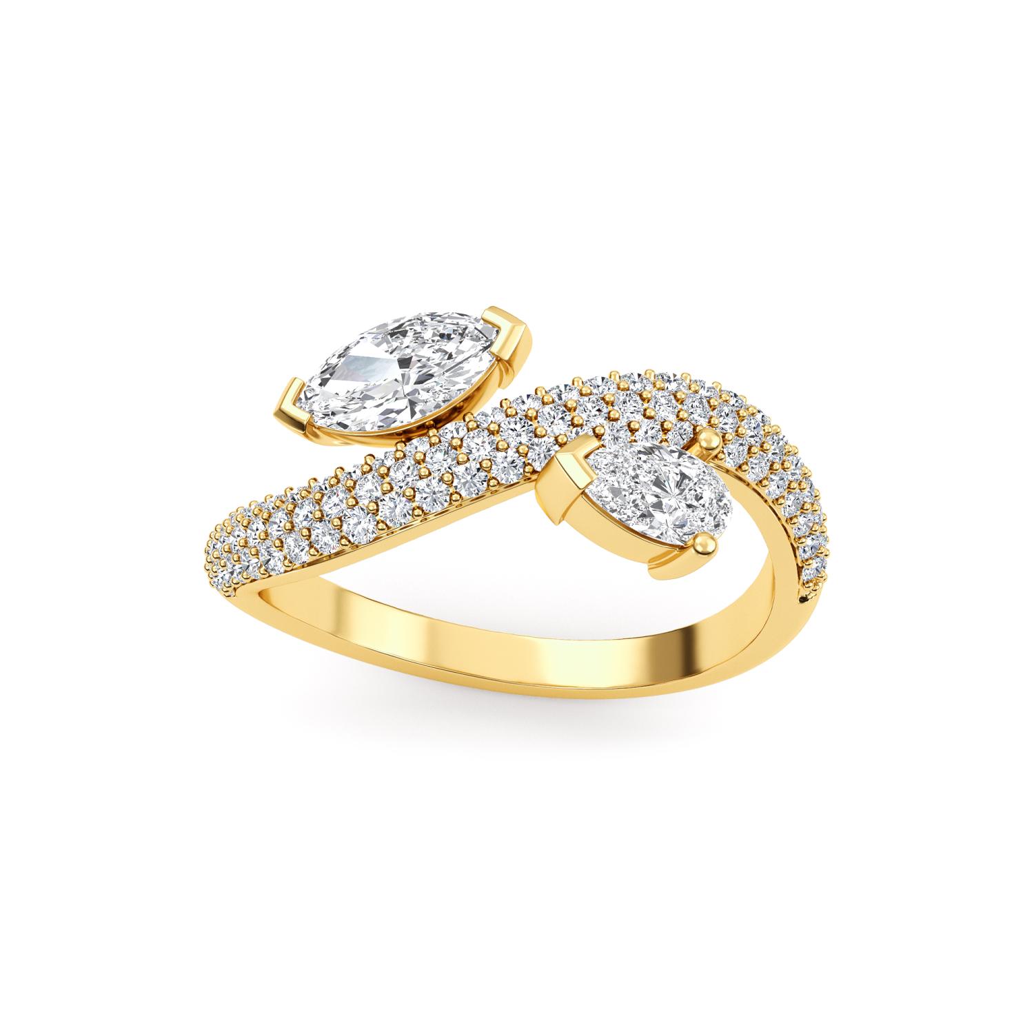 14K Yellow Gold Diamond Ring