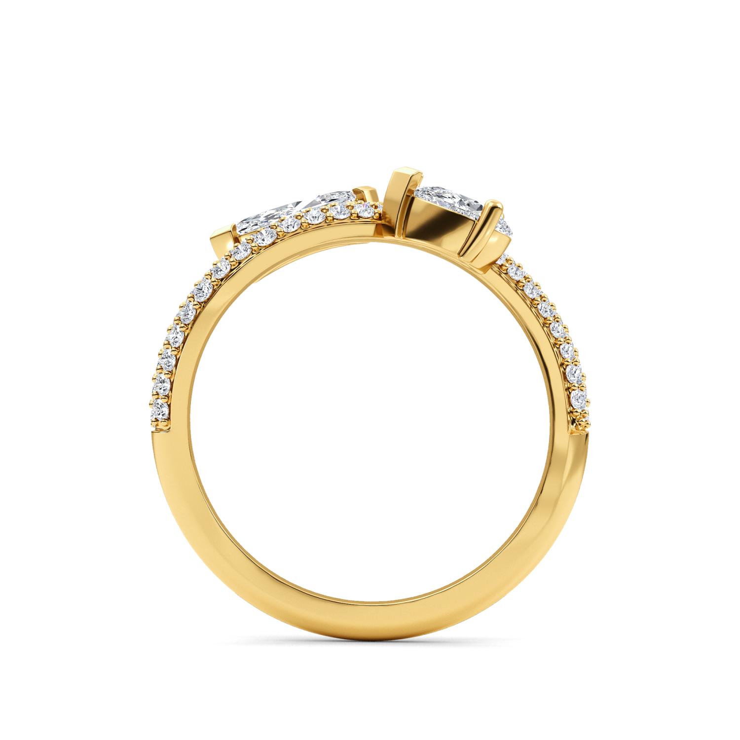 14K Yellow Gold Diamond Ring