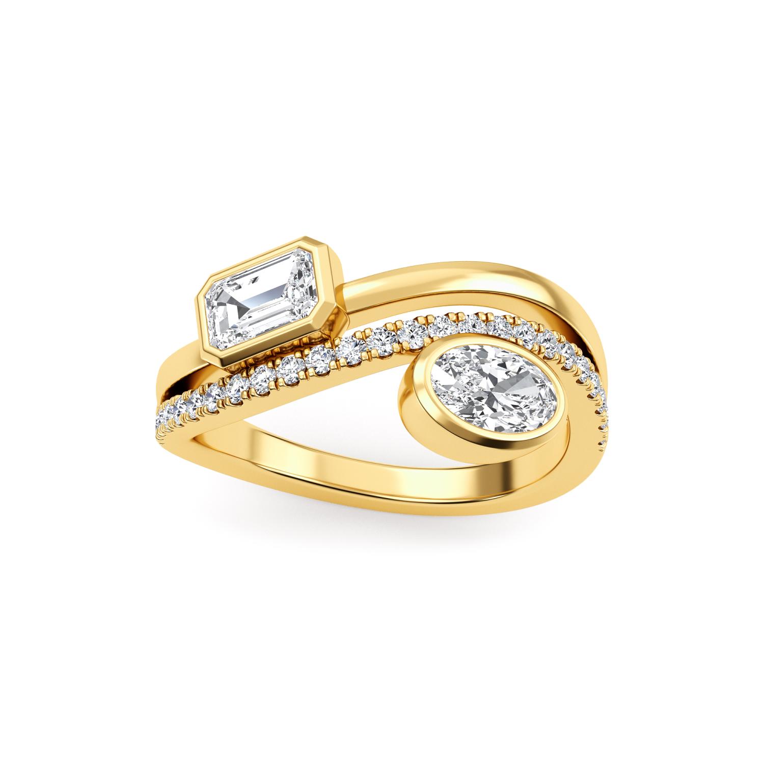 14K Yellow Gold Diamond Ring