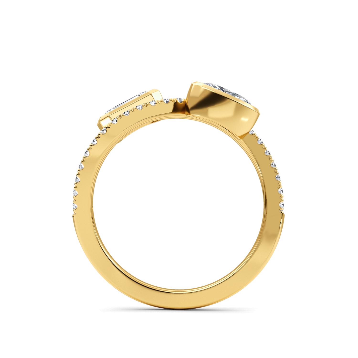 14K Yellow Gold Diamond Ring