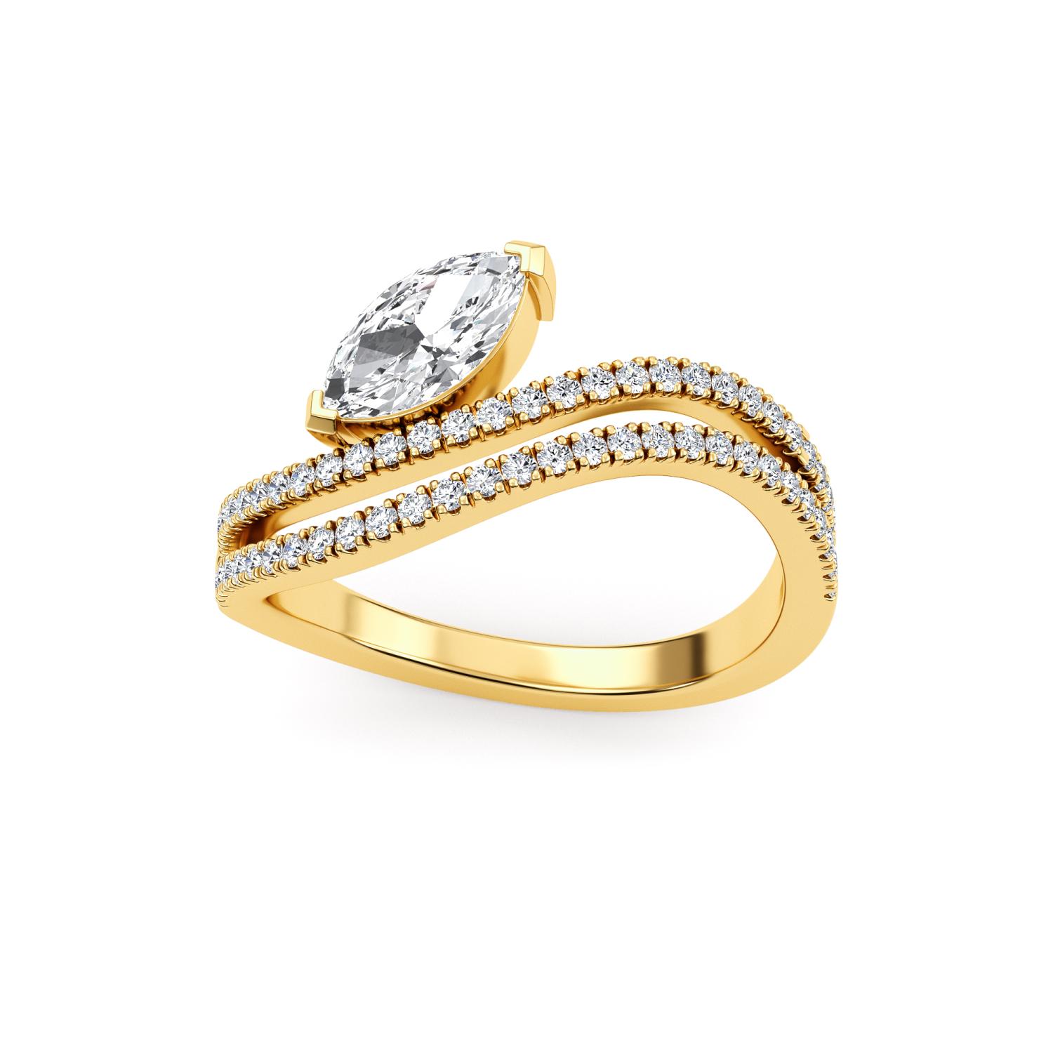 14K Yellow Gold Diamond Ring