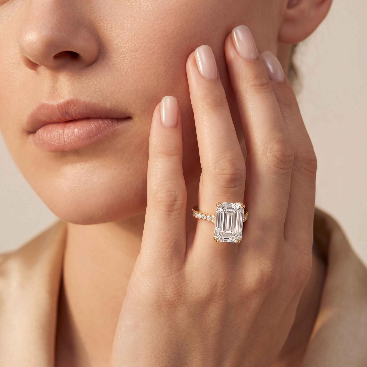 14K Yellow Gold Diamond Engagement Rings