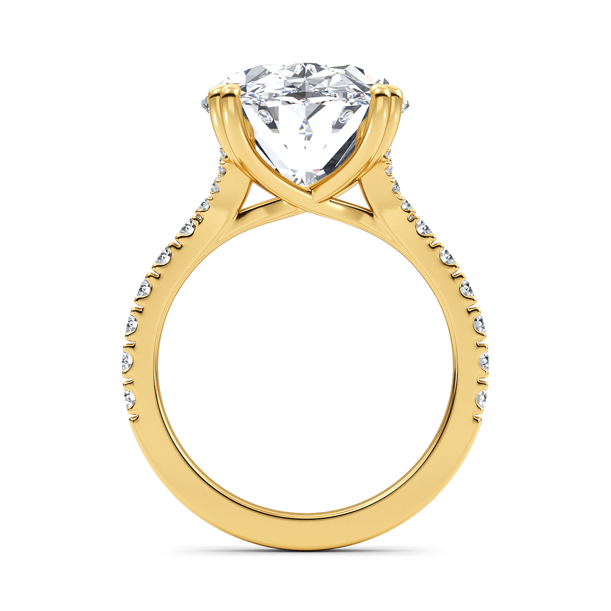 14K Yellow Gold Diamond Engagement Ring
