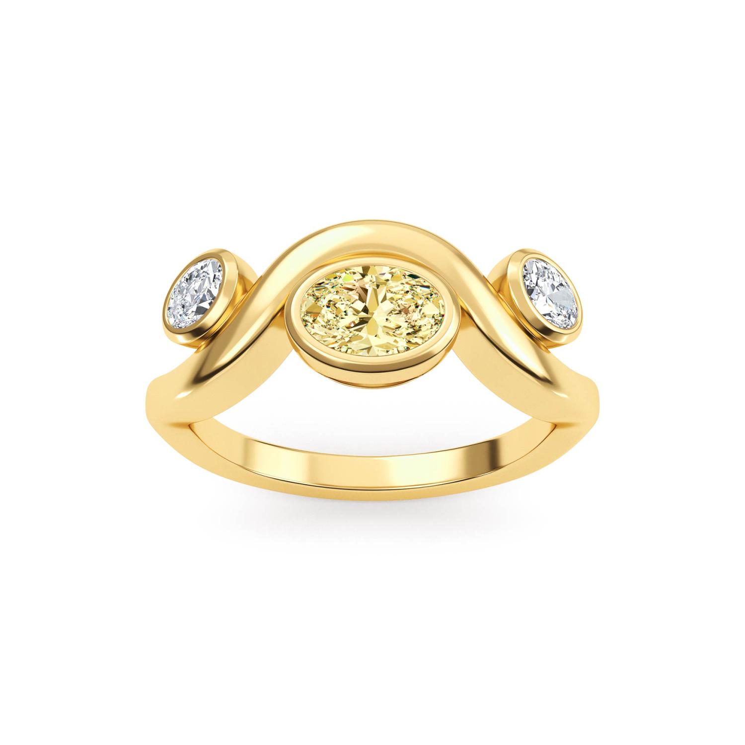 14K Yellow Gold Diamond Ring