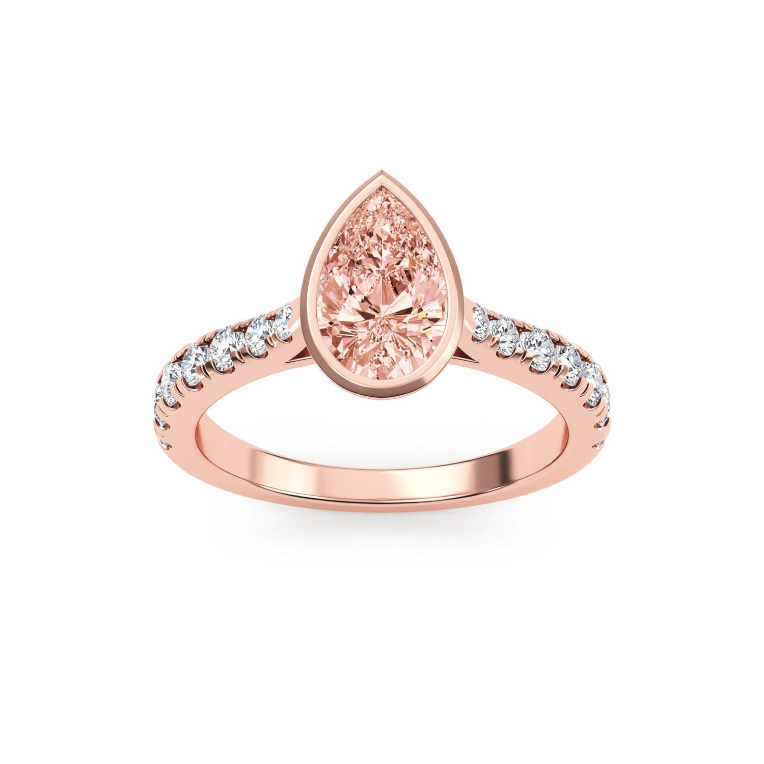 9K Rose Gold Diamond Ring