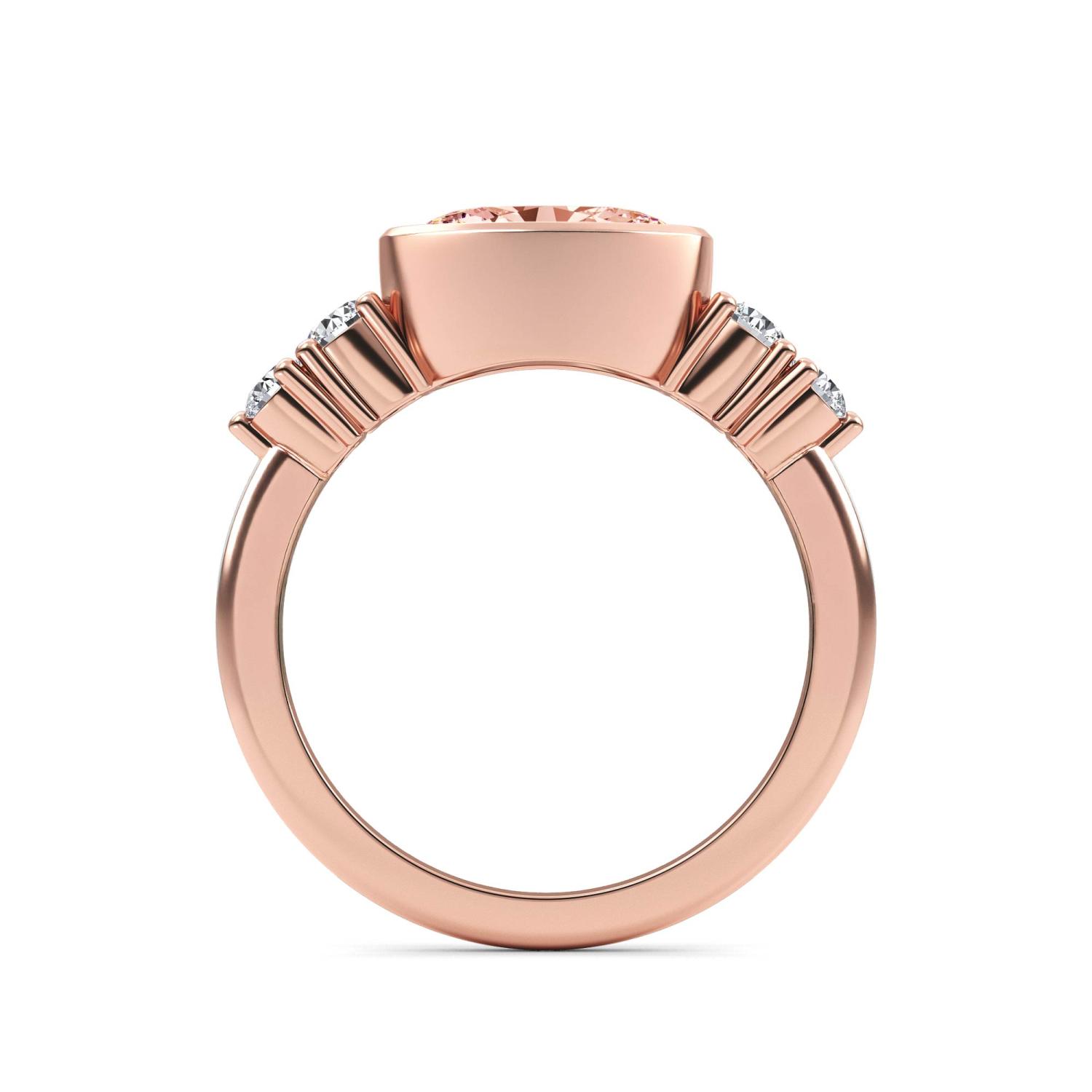9K Rose Gold Diamond Ring