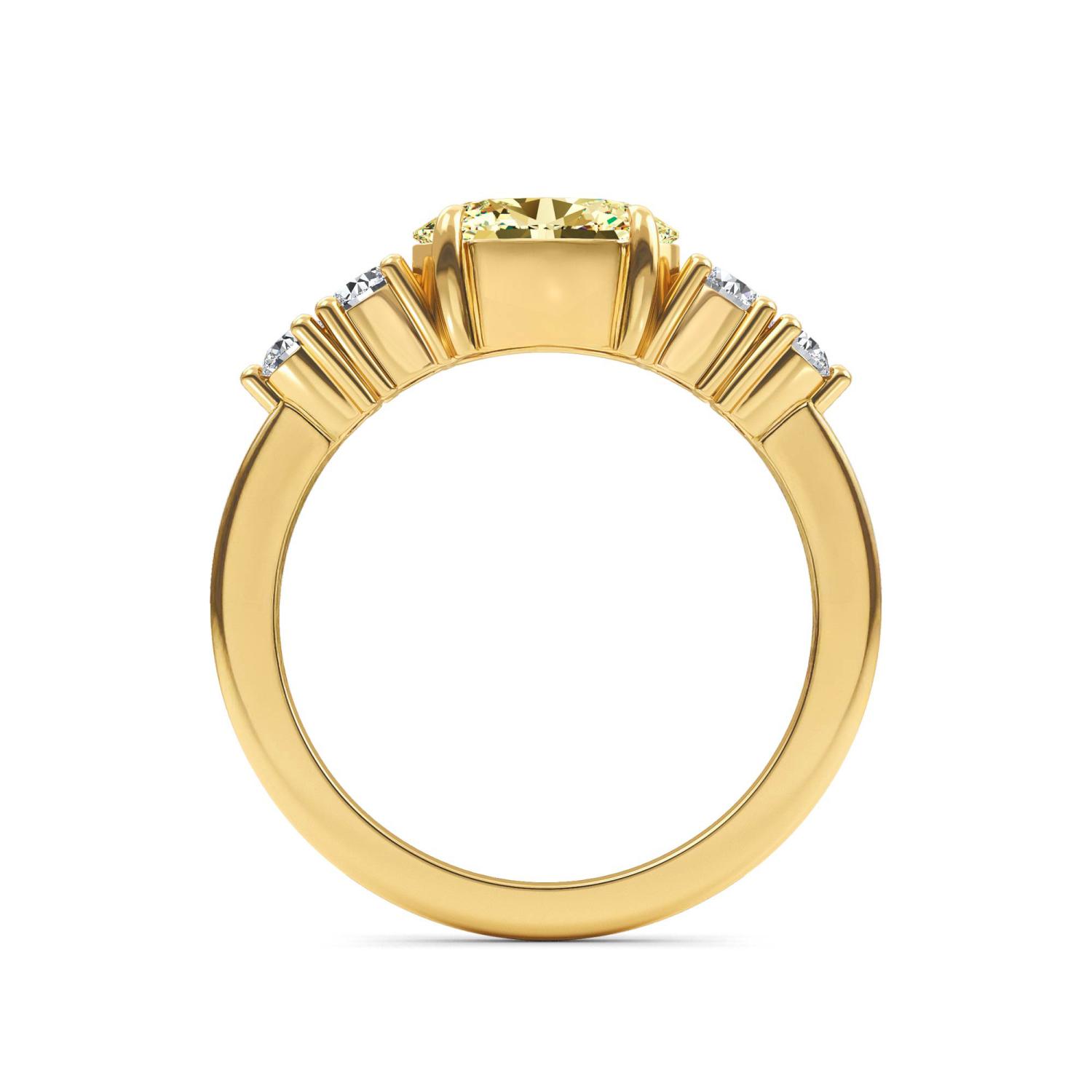 14K Yellow Gold Diamond Ring