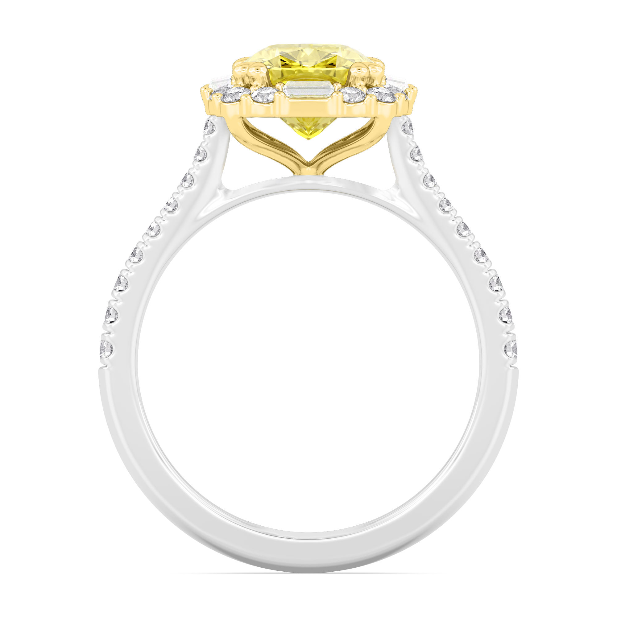 14K Yellow Gold Diamond Engagement Ring