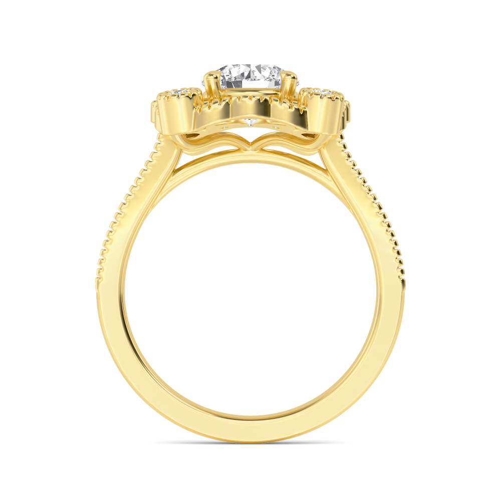 14K Yellow Gold Diamond Solitaire Rings