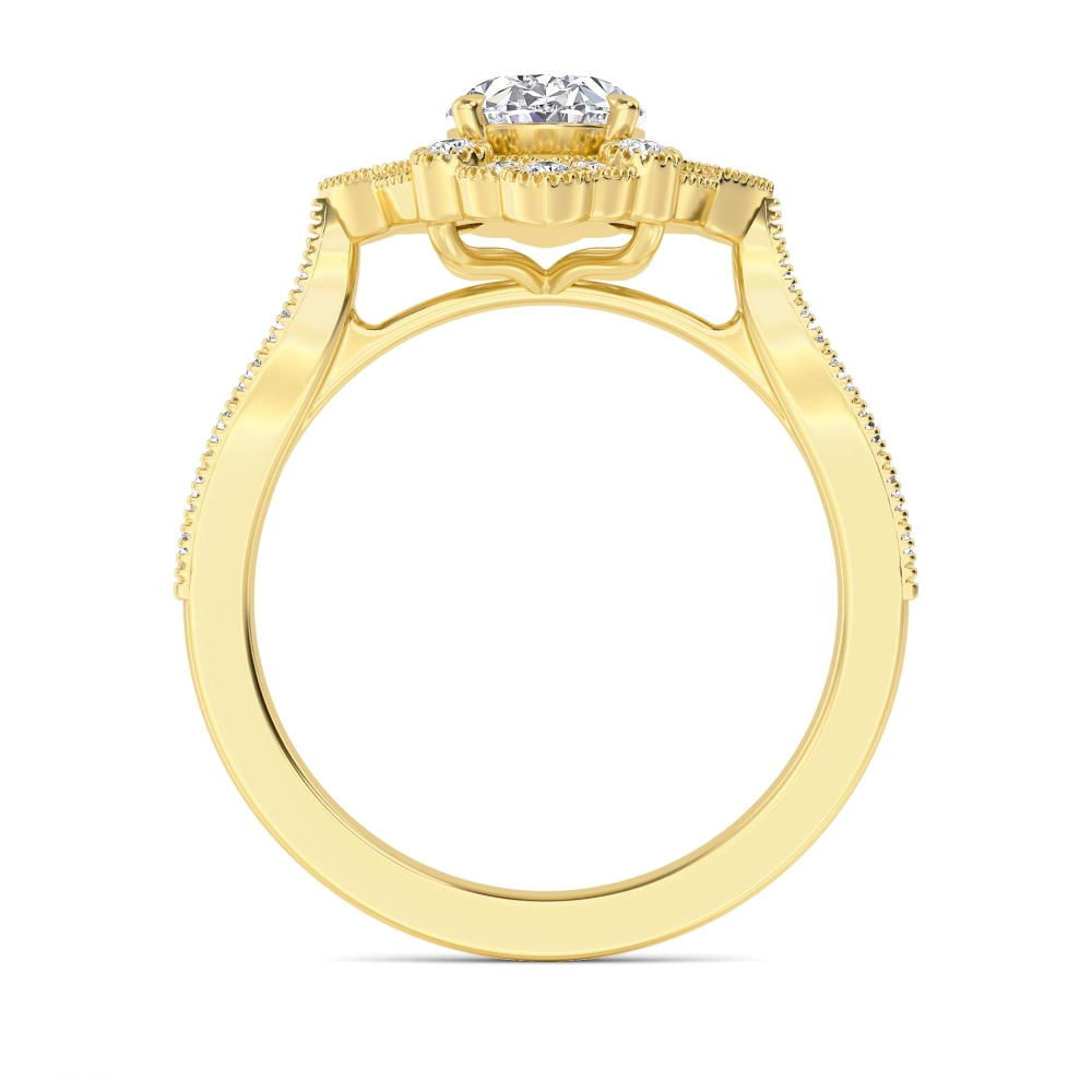 14K Yellow Gold Diamond Solitaire Rings