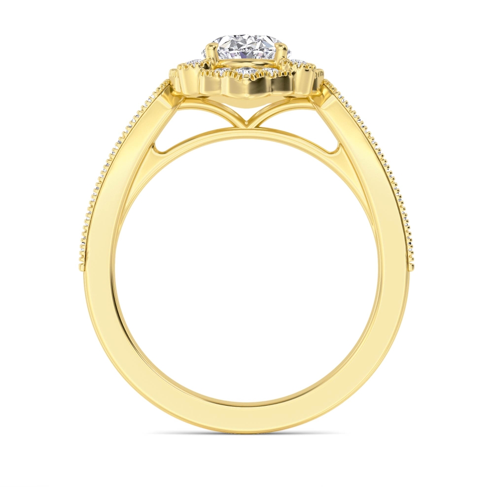 14K Yellow Gold Diamond Solitaire Rings