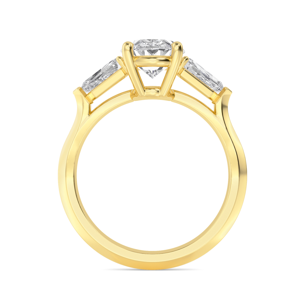 14K Yellow Gold Diamond Engagement Ring